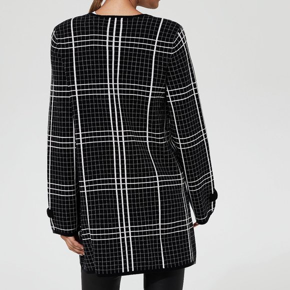 Karl Lagerfeld Paris Double Knit Cardigan Jacket - Picture 3 of 3